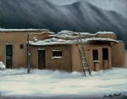 Pueblo after snowfall