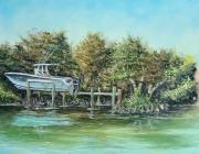 Plein Air Canal view from Anna Maria Island, FL Plein Air Canal view from Anna Maria Island, FL